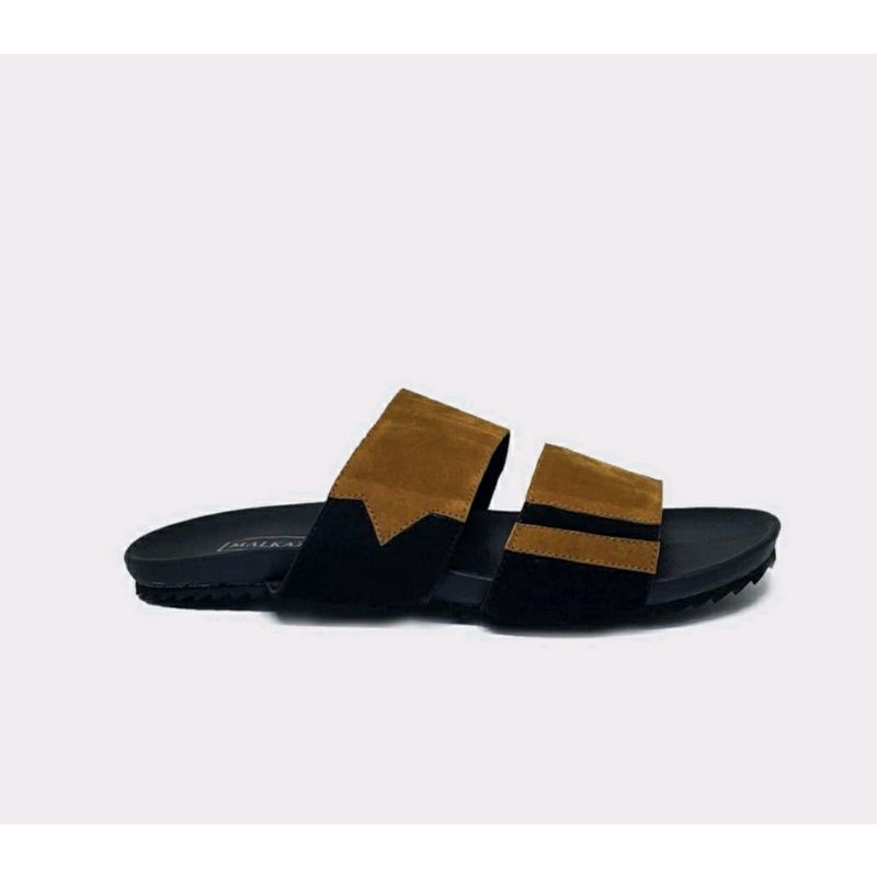 Sandal KULIT Pria K.05Tane Ukuran Besar 43-47 Slop Cowok OVERSIZE Kaki Gemuk JUMBO Bule, 44