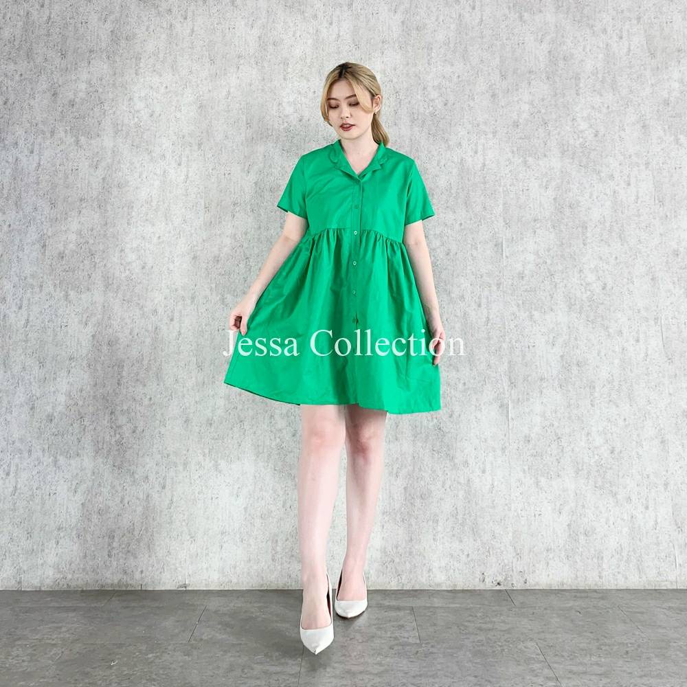 Premium Edshe Button Dress TH 004 COTTON