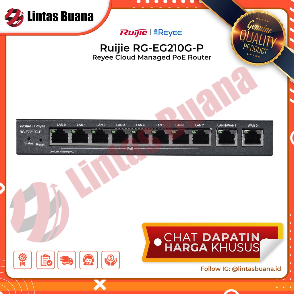 Ruijie Reyee RG-EG210G-P V3 Reyee Cloud Managed PoE Router