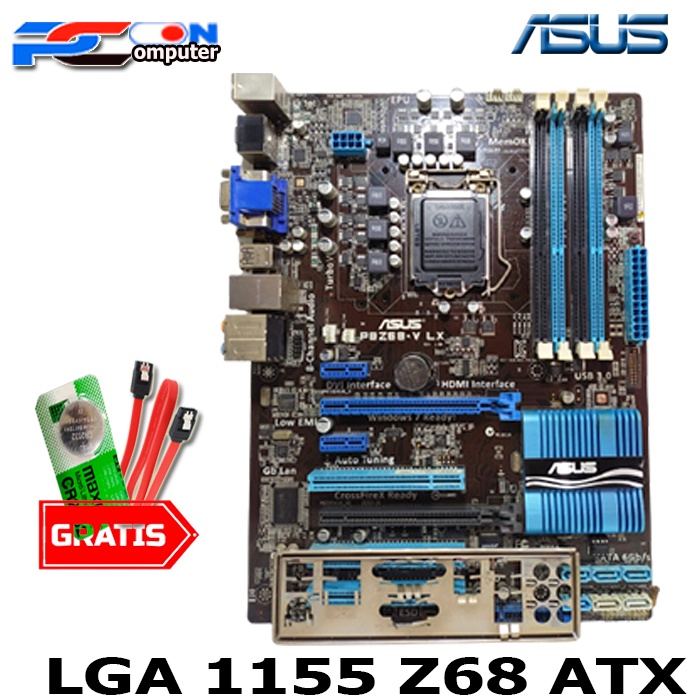 MOBO intel Soket LGA 1155 Z68 ATX 4Slot RAM Onboard DDR3
