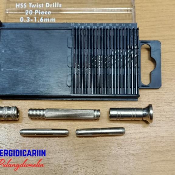 Bor Rojok Spuyer Pilot jet Bor Tangan Manual + 20pcs Mata Bor Microbox