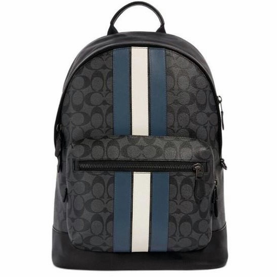 [Instant/Same Day]  coach 3001 large men's new double zipper backpack schoolbag  beibao