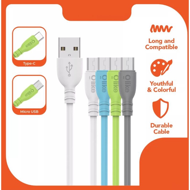 OLIKE KABEL DATA D301 MICRO USB 2.1A 100CM