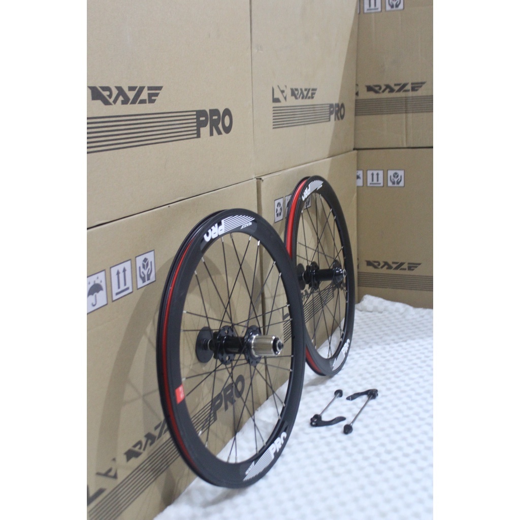 Velg rims wheelset sepeda lipat raze pro 20 x 1 3/8 20+ 451 22inch Disc Brake Discbrake