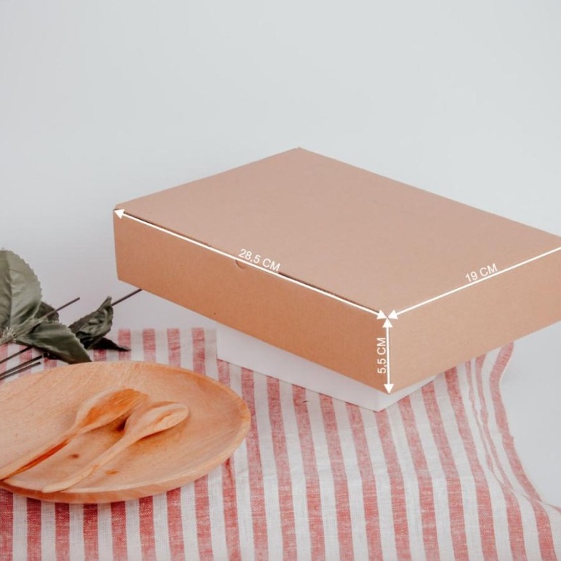 

kardus packaging donat dus hampers donut mini box die cut coklat polos isi 10 pcs ukuran 28x19x5 cm
