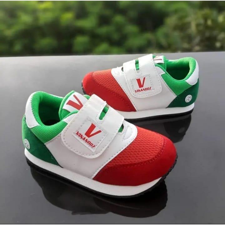 Sepatu Sneaker Anak Unisex 1 sampai 9 tahun - SSL08 - Sepatu Olahraga Anak Motif Bendera Italy