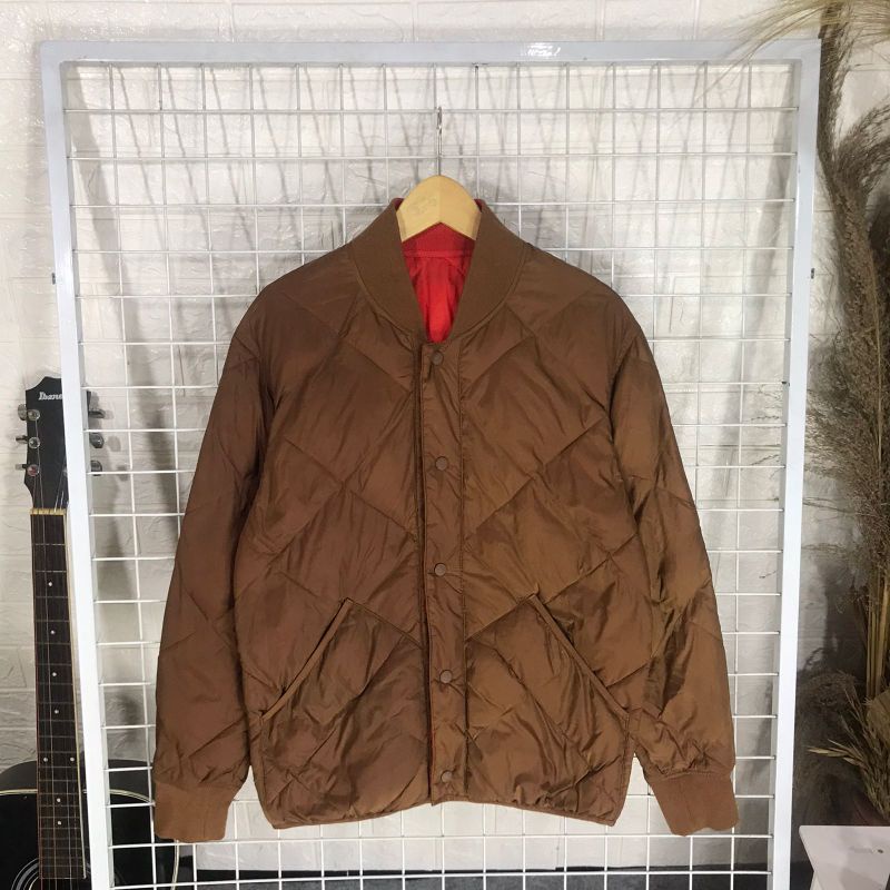 jaket bomber by uniqlo gelembung revesible bolak balik second original
