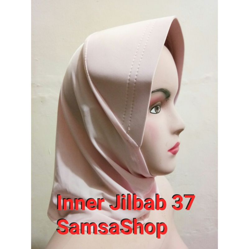 Inner Jilbab/Bergo pendek/ Jilbab Instan orange/ Jilbab pendek . 052