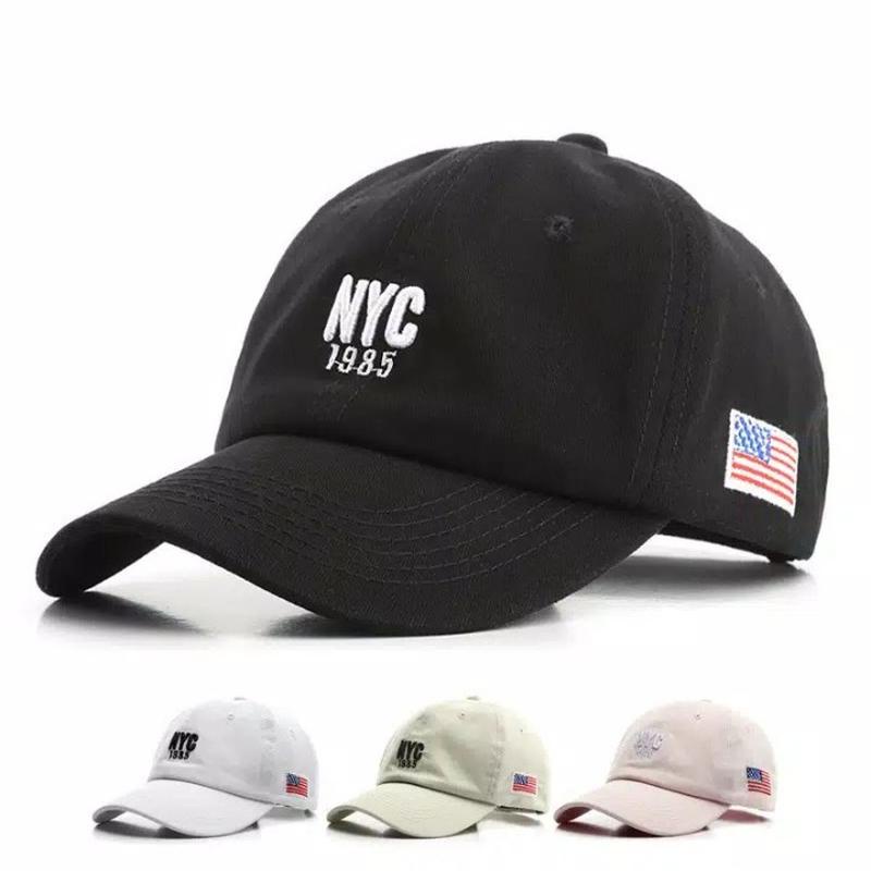 Topi Pria Wanita Cod Bordir Cruise Distro Dewasa Topi Baseball Nyc New York City Hitam (Cod)