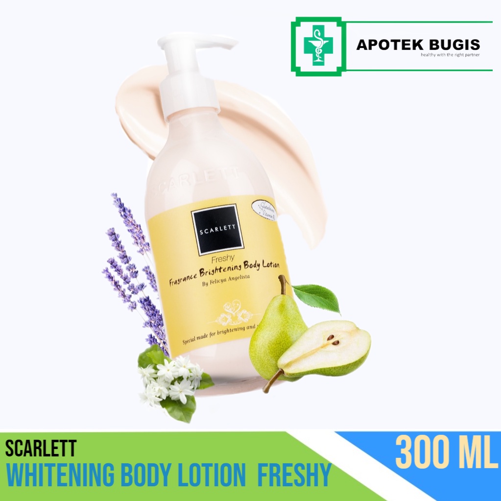 Scarlett Whitening Body Lotion Freshy Size 300 ml  Losion Tubuh yang Mencerahkan