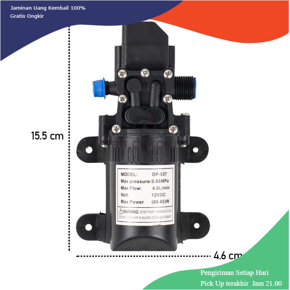 TD-PR2 Pompa Air Elektrik High Pressure 12V - DP-537