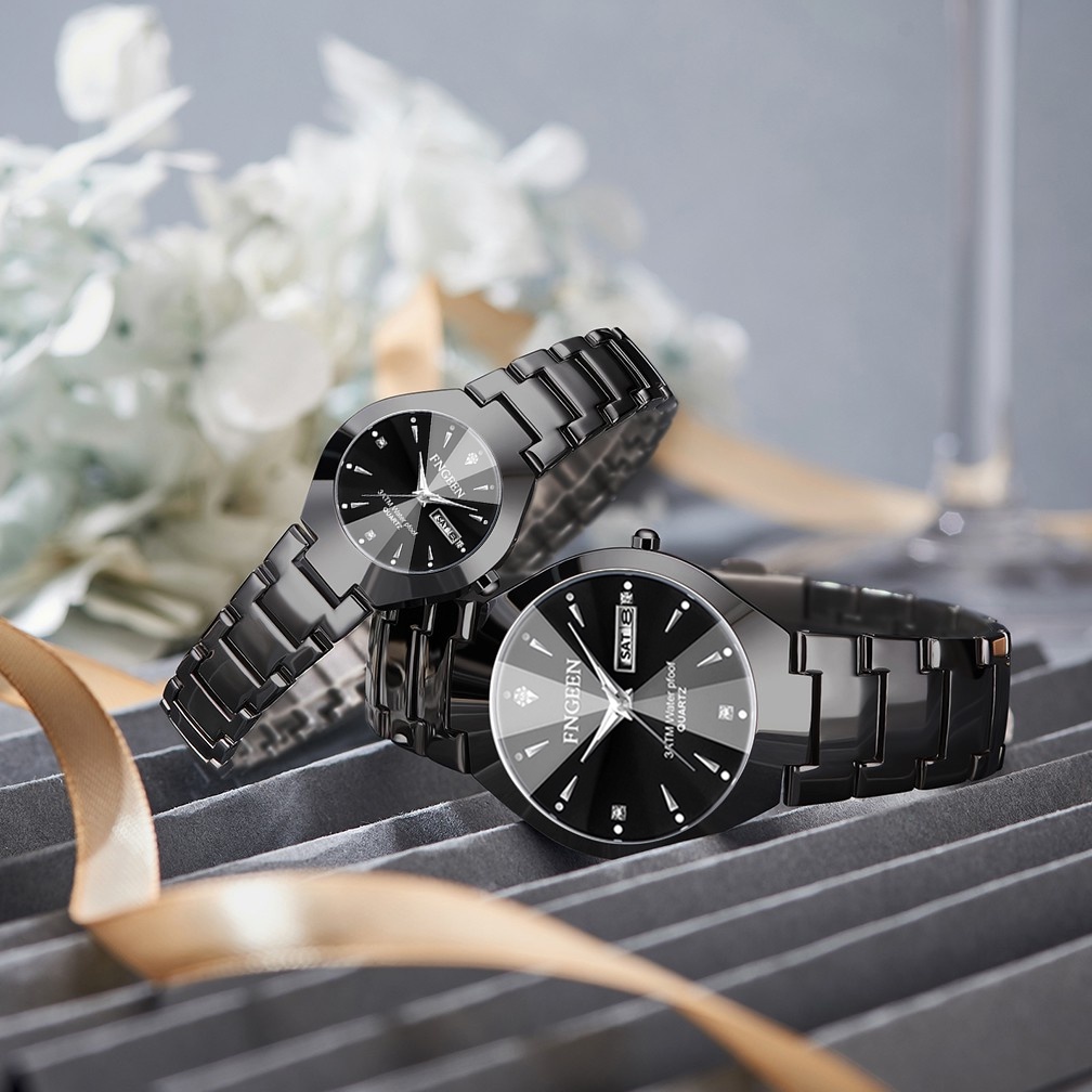 Original FNGEEN 5808 Jam Tangan Couple Fashion Santai Jam Tangan Pria Jam Tangan Wanita Original