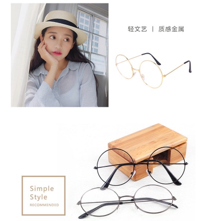 Kacamata Photocromic 2 In 1 Kacamata Bulat Lensa Photocromic Anti Radiasi Wanita Pria Anti UV Import Real Pict