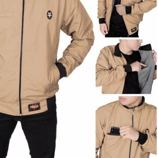 Bomber Jaket Pria Parasut Jaket Motor Pria Touring Jumbo Original - diamond navy, M