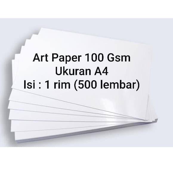 Art Paper 100 Gsm A4 1 Rim