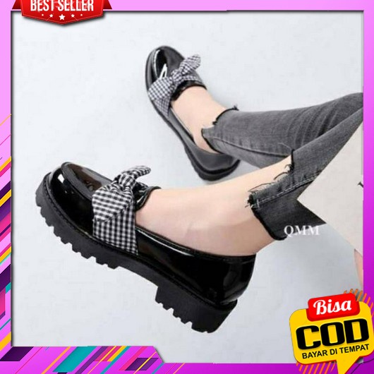 Docmart Wanita Dokmart Kekinian Fantopel Oxford Korean Style Murah Pantofel Cewek Remaja Perempuan  