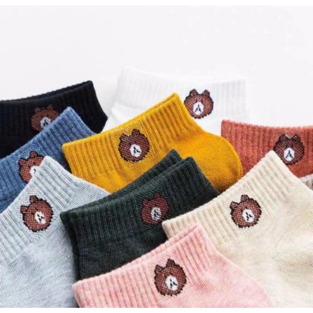 BELLA - KAOS KAKI BERUANG BEAR PENDEK MATA KAKI ANGKLE SOCK MOTIF KARAKTER