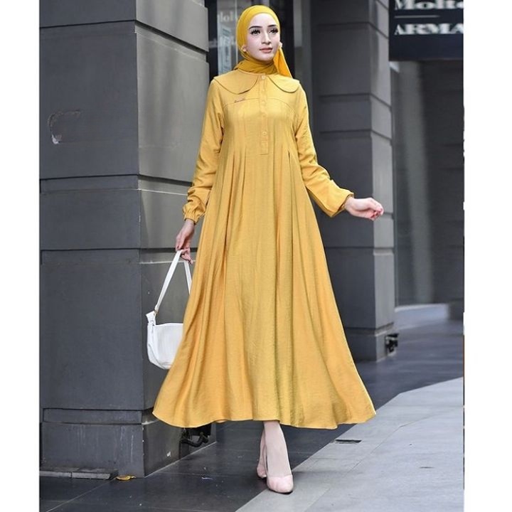 GAMIS MIDI DRESS LINEN CRINGKLE/MIDI DRESS LINEN PREMIUM/MIDI MODEL SALVINA