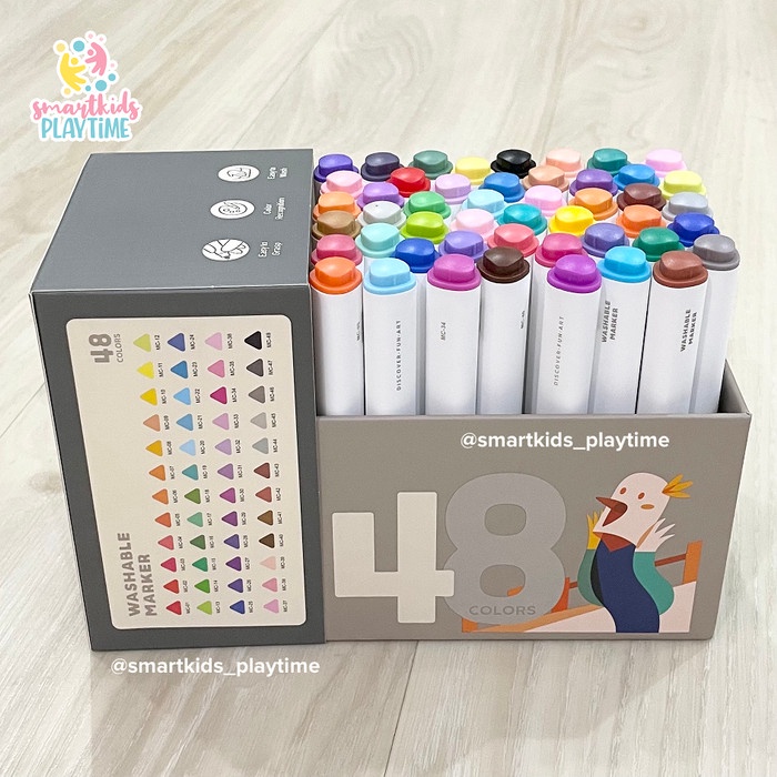

[COD] Mideer Washable Marker (isi 48) - Gray