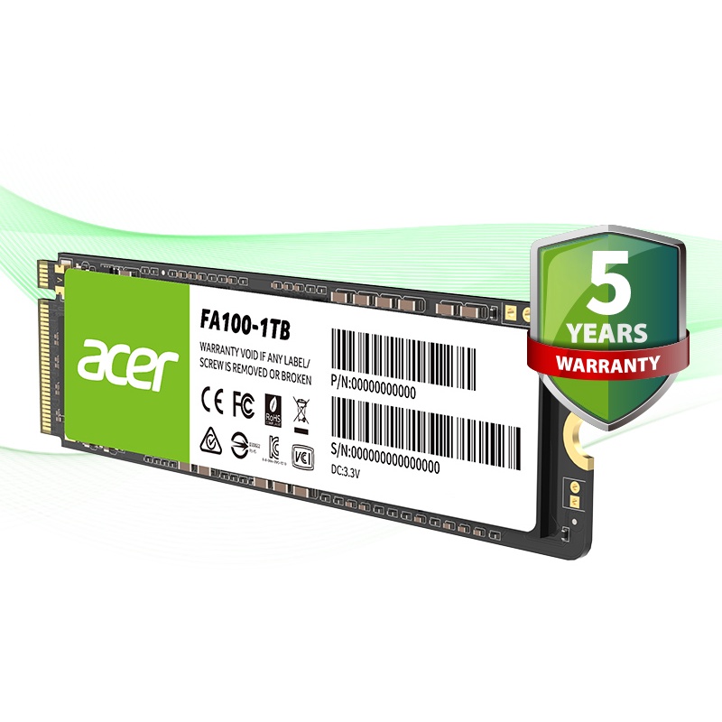 SSD INTERNAL NVME ACER FA100 1TB NVME PCIE GEN3 X 4 READ GARASNI 5 TAHUN