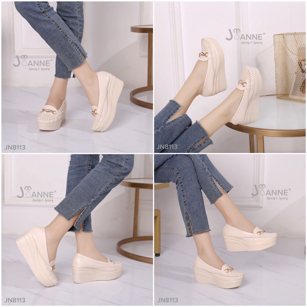 JOANNE High Wedges Loafers Shoes #JN8113