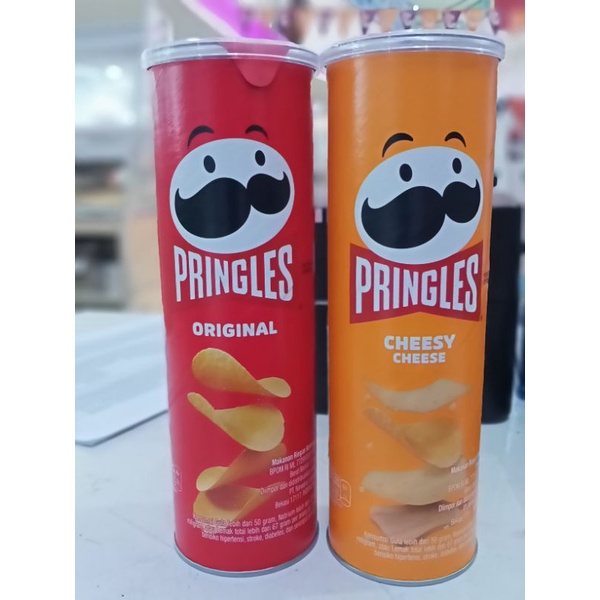 PRINGLES POTATO RASA CHEESE&amp;ORIGINAL 107 GRAM