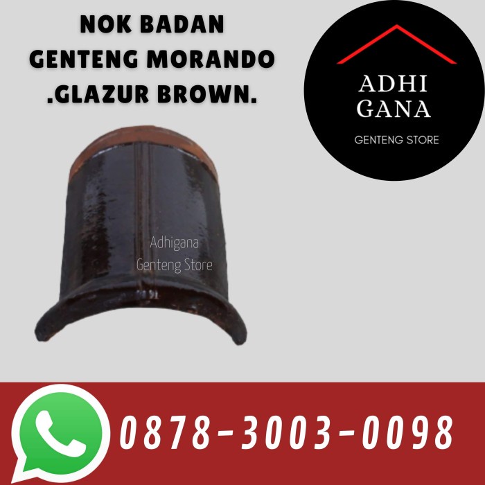 Nok Badan Genteng Morandon Glazur Brown / Nok Badan Genteng Murah