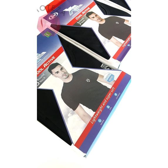 Kaos Dalam Xtracool Pria T-Shirt - O Neck - RIDER R885BP - Isi 3 pc - Putih, XXL