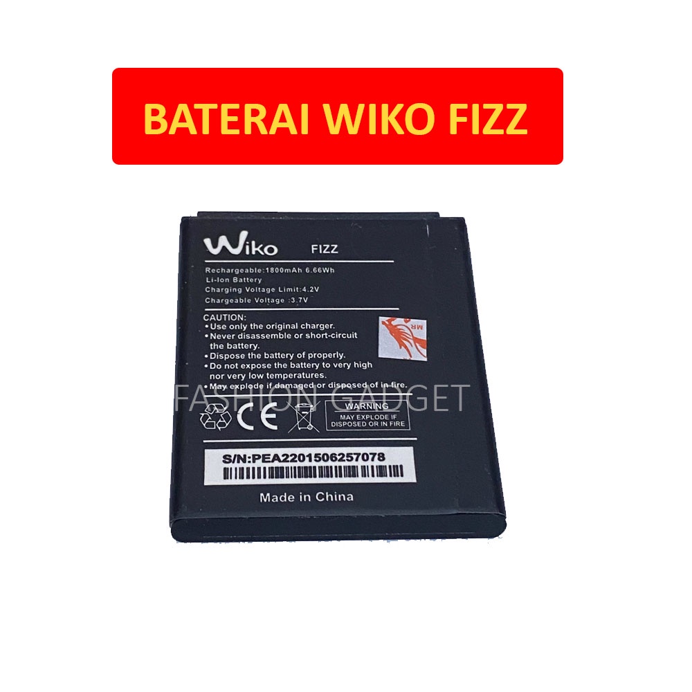 Baterai Wiko Rainbow 2000 mAh / Rainbow 4G 1700 mAh / Wiko Sunset 1500 mAh / Wiko Fizz 1800 mAh Wiko Battery Batu Batterai Batrei Batere Batre Untuk Hp Wiko