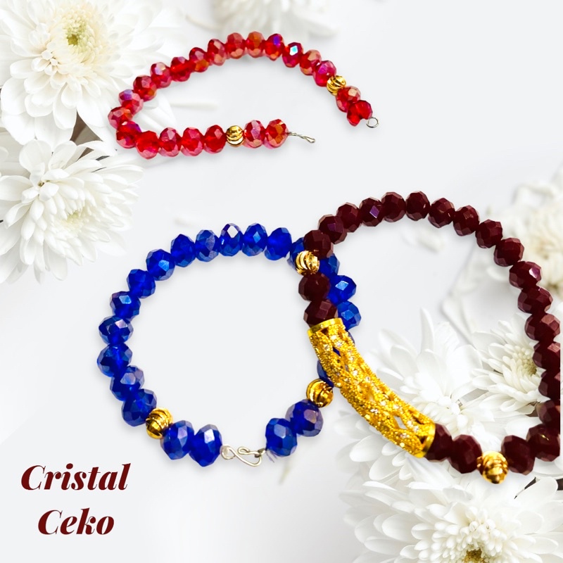 gelang asli Cristal ceko untuk pemasangan charm//gelang