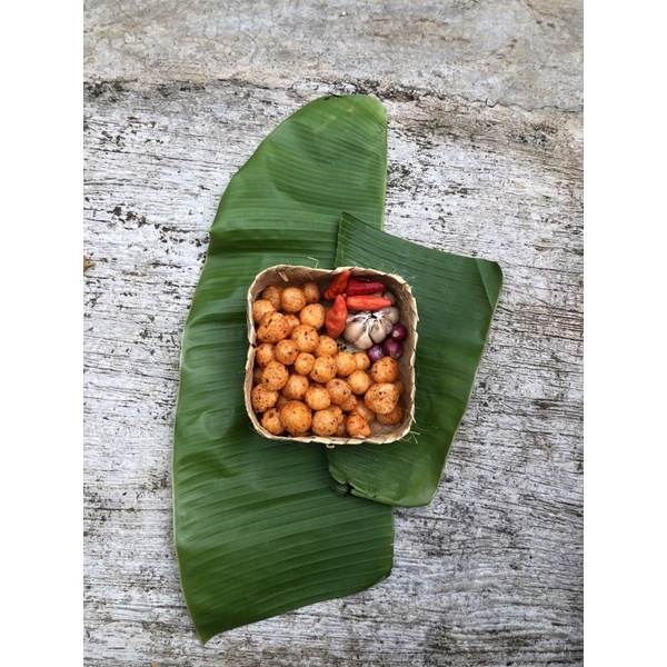 

Cimol kering pedas daun jeruk