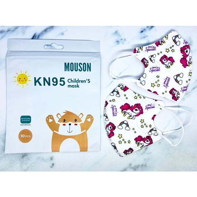 Masker KN95 Mouson Kids/ Masker KN95 MOUSON ANAK Pack isi 10pcs t-ardamlyne Segera Beli