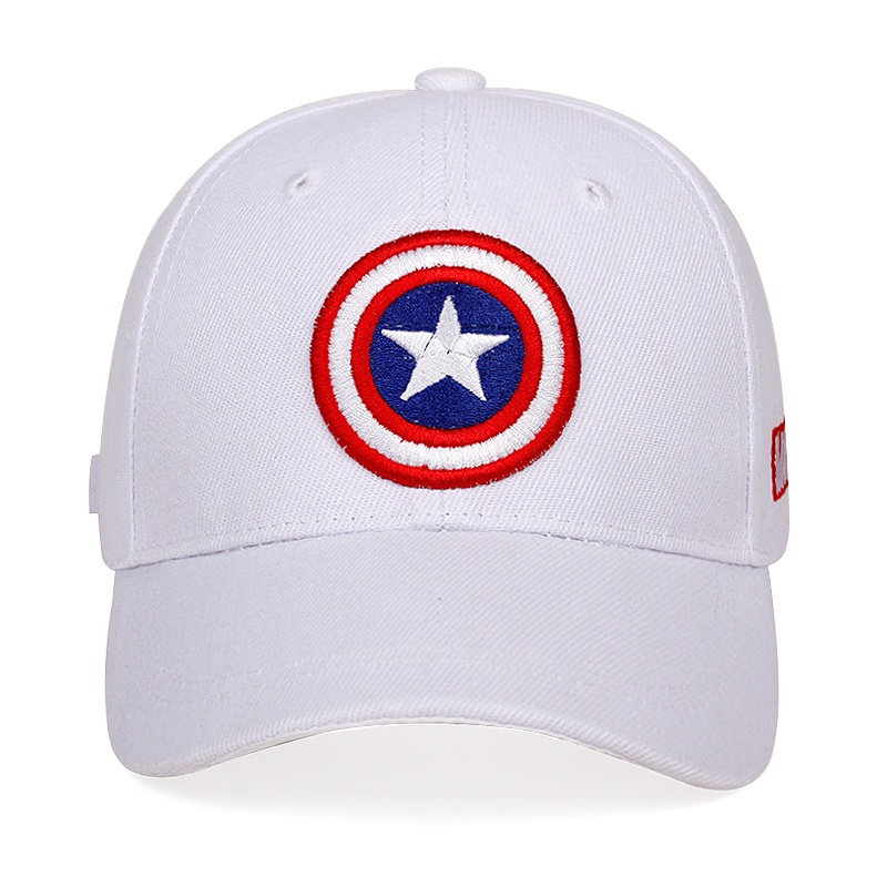 Topi baseball adjustable Motif Bordir Captain America Bahan Katun Untuk Anak Laki-Laki Dan Perempuan