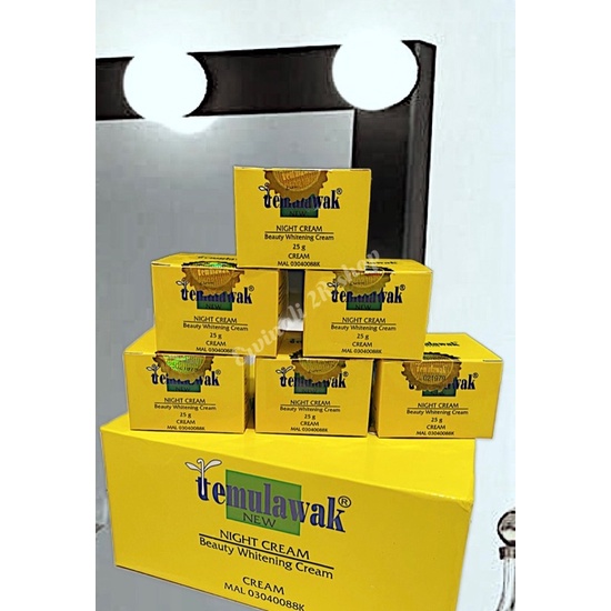 Cream Malam Temulawak Ori dengan stiker holo || Cream Temulawak Ori || Cream Pemutih Wajah
