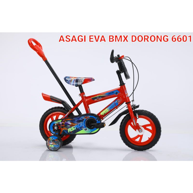 Sepeda anak BMX 12&quot;  Ban Eva busa padat untuk anak 2 sd 4 tahun Ban Busa SESUAI GAMBAR SHOPEE  NO 1  ada roda Bantu sesuai gambar dipajang