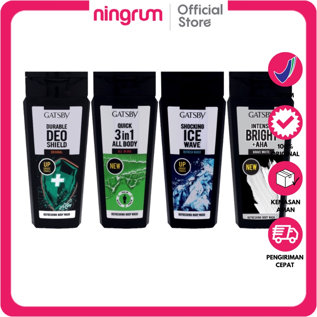 Ningrum - Gatsby Refreshing Body Wash Reguler Sabun Mandi Untuk Pria Body Wash Botol 100% Original - 9005