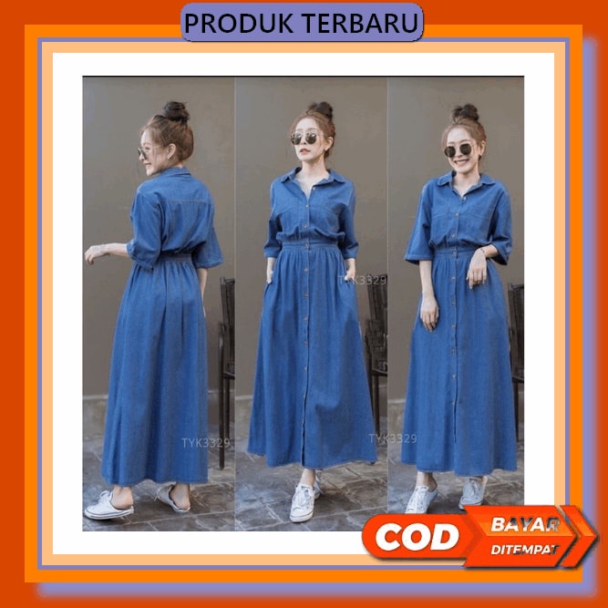 Baju Dress Wanita Remaja Trendy Kekinian Hits Terbaru Gaun Pesta Casual Kondangan Natal Imlek Style 