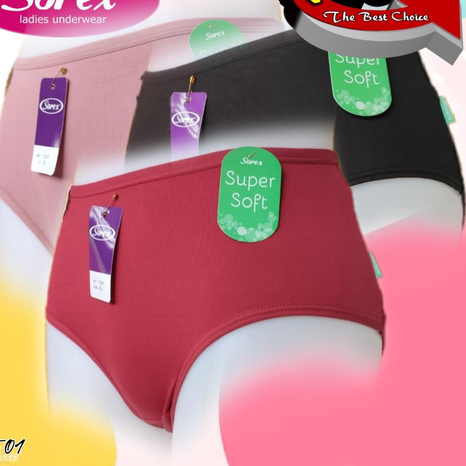 Terbaik K501 - CELANA DALAM WANITA SOREX SUPER SOFT MULTI COLOR HARGA PER 1 PCS