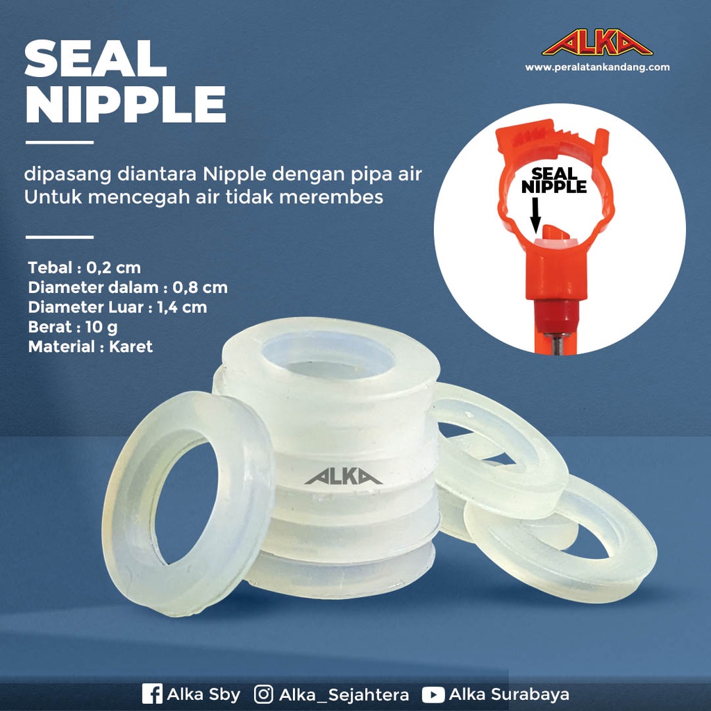 Seal Karet Cup Cap Nipple Nipel Ayam Broiler Petelur Layer Pedaging