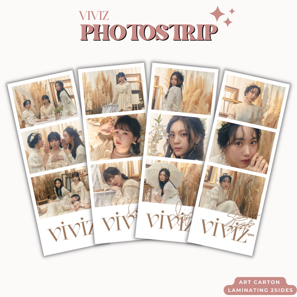 PHOTO STRIP VIVIZ LAVENDER MIST (HARGA 1 PCS + LAMINASI 2SISI) FOTO STRIPS TANDA TANGAN TTD KPOP IDOL KOREA PREMIUM MURAH UNOFFICIAL SINB EUNHA UMJI READY STOCK !