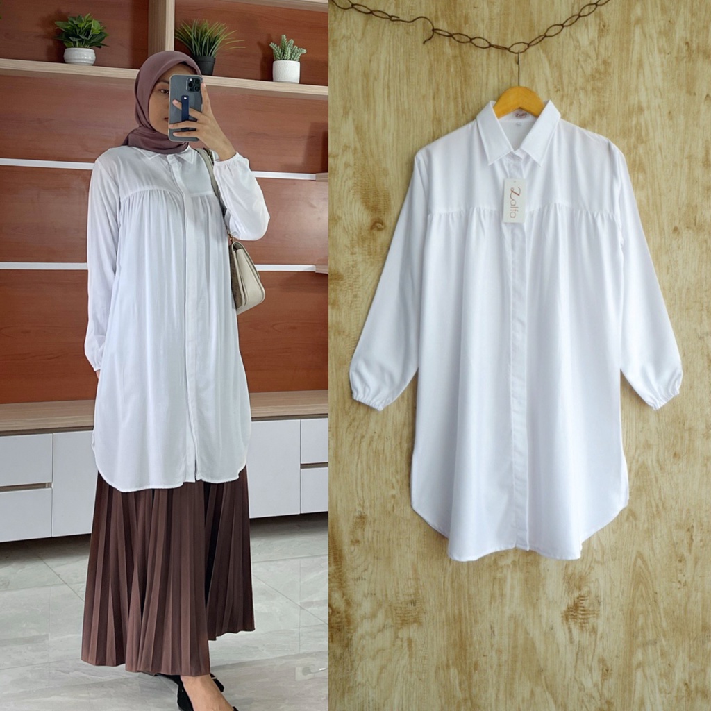 ALIDA tunik by ZALFA OUTFIT / tunik polos / kemeja panjang