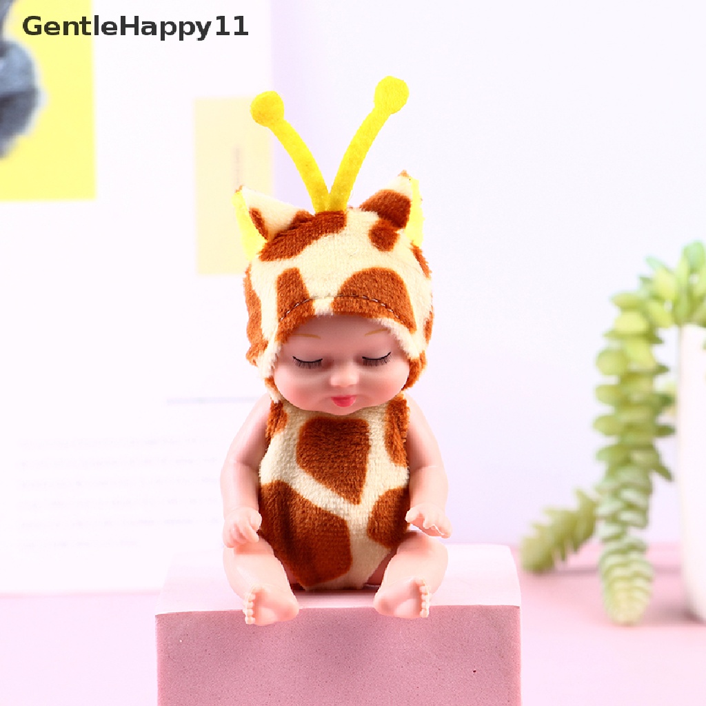 Gentlehappy 1pc Mainan Boneka Bayi Tidur Tinggi 3.5 &quot;