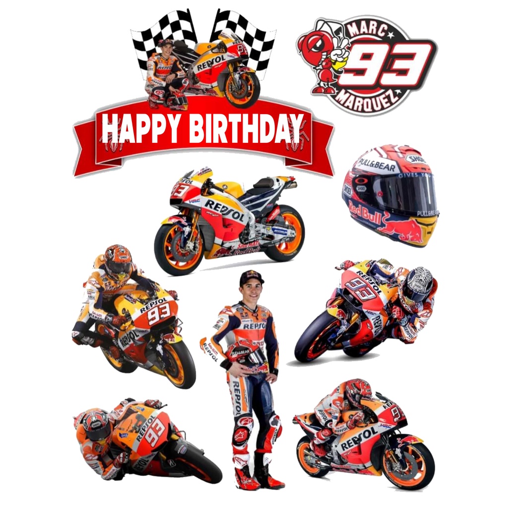 

TOPPER CAKE CUSTOM TOPPER ULANG TAHUN TOPPER ULTAH / HIASAN KUE MOTO GP