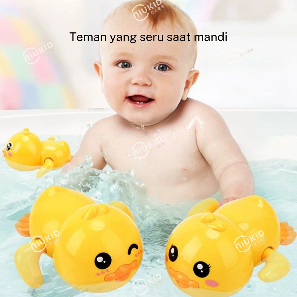 NIUKID MAINAN MANDI ANAK BAYI MAINAN RENANG BEBEK BATH TOY BAYI