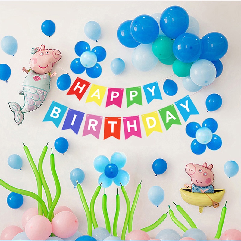 Image of Set paket balon dekorasi ulang tahun anak dekorasi ultah happy birthday party tema Spider-Man balon karakter ulang tahun H943 #5