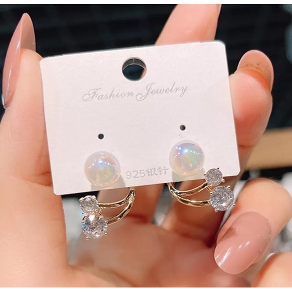 Anting model korea mutiara Fashion mix permata