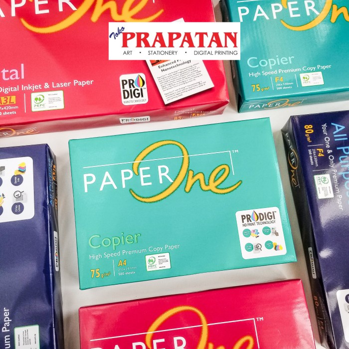 

Kertas HVS Paper One A4 70 grm / Kertas Print / Kertas foto copy - F4 80GSM NANDAA
