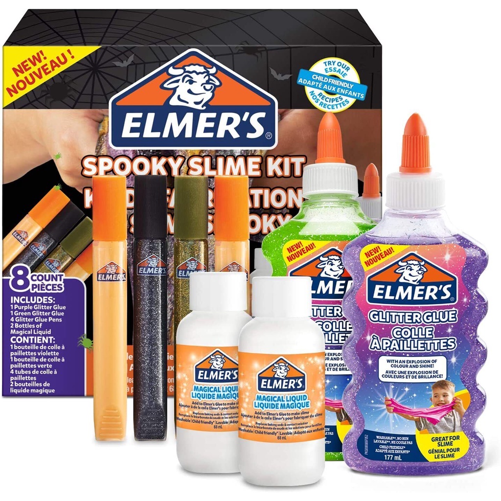 Elmers paket kit halloween spooky slime glitter glue