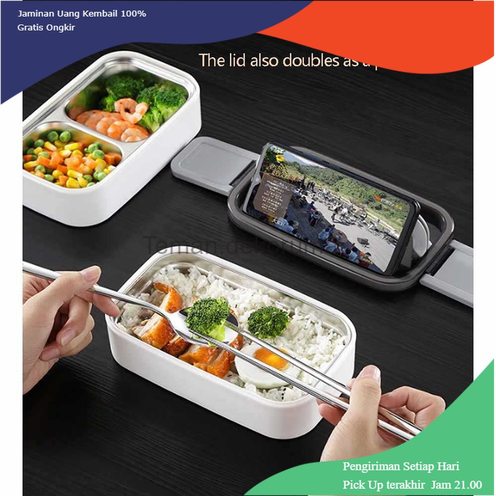 TD - PR TaffHOME Kotak Makan Bento Lunch Box Stainless Steel - J274