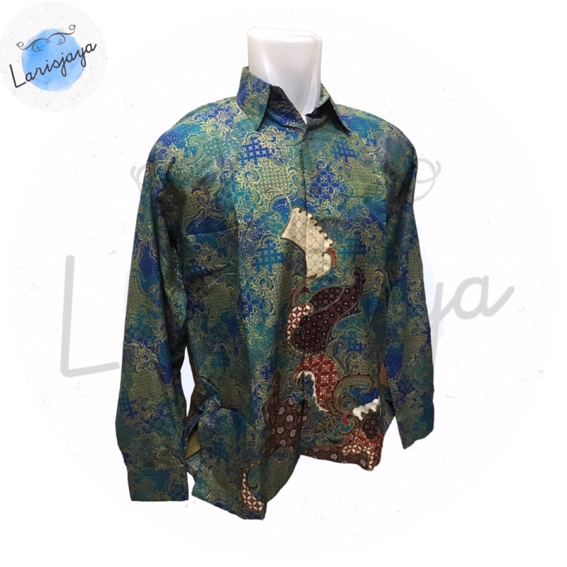 Kemeja Batik Pria Lengan Panjang Premium / Batik Prada